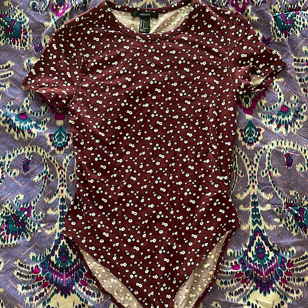 Forever21 floral bodysuit